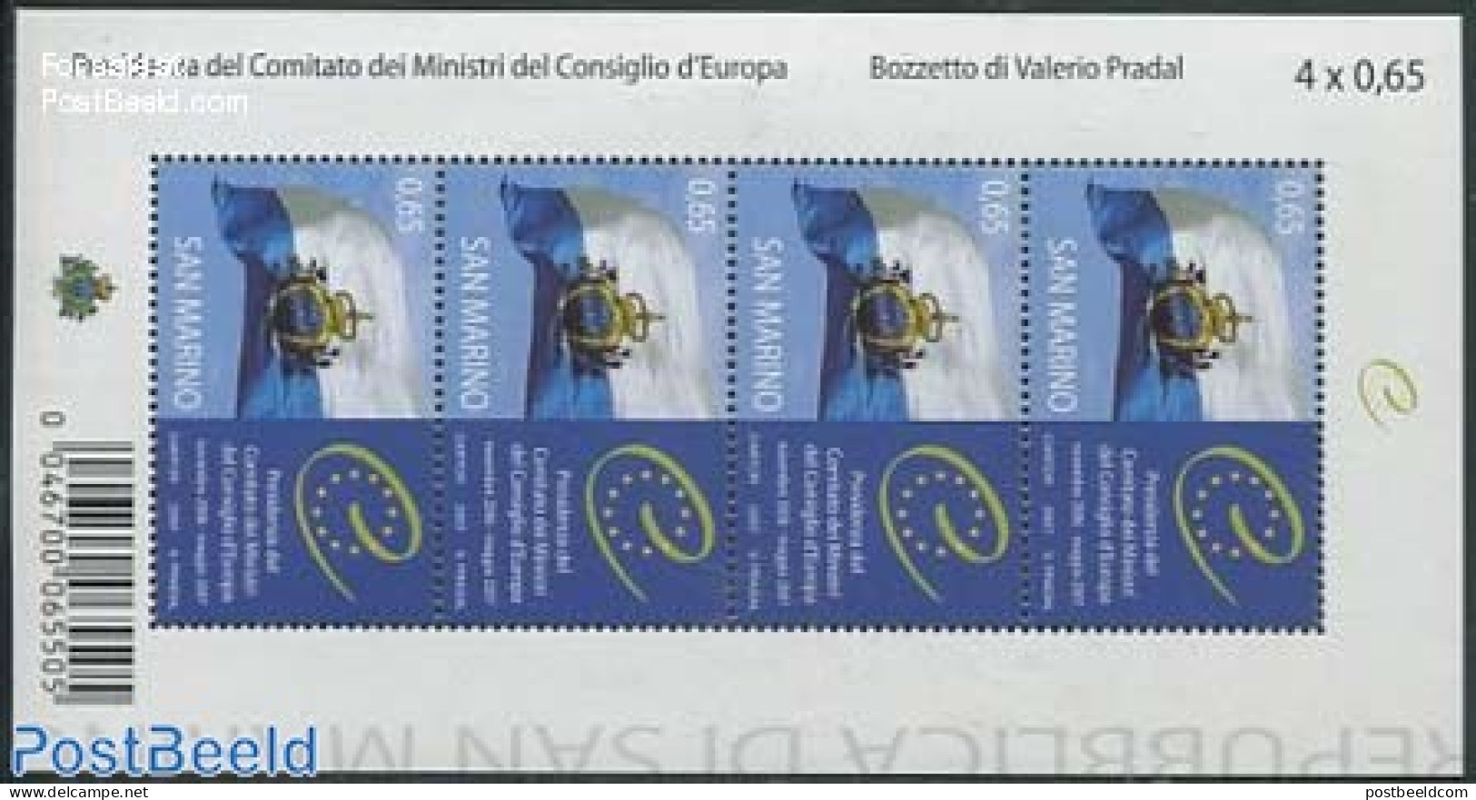 San Marino 2007 EU Presidency M/s, Mint NH, History - Europa Hang-on Issues - Nuevos