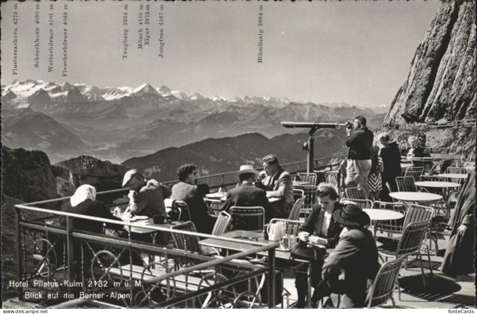 11353692 Pilatus Kulm Hotel Pilatus Kulm Terrasse Blick Auf Berner Alpen Pilatus - Autres & Non Classés