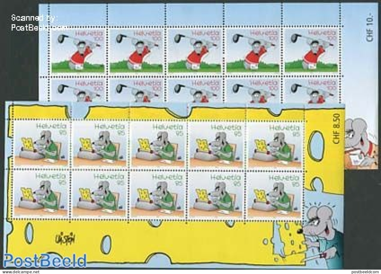 Switzerland 2005 Comic Uli Stein 2 M/ss, Mint NH, Sport - Golf - Art - Comics (except Disney) - Ungebraucht