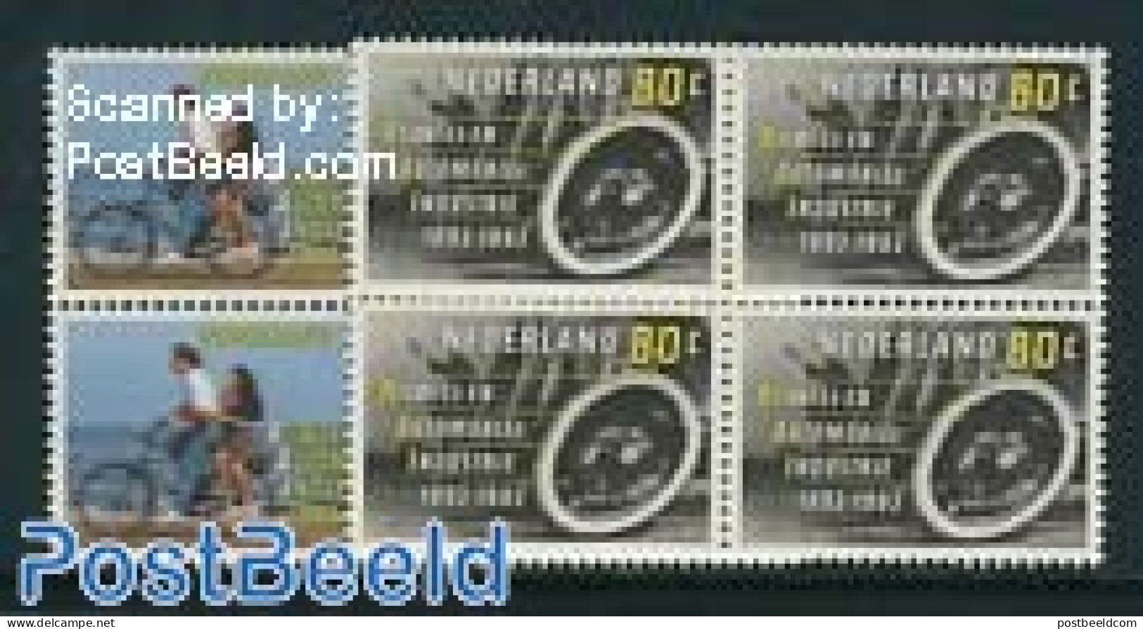 Netherlands 1993 Transport 2v, Blocks Of 4 [+], Mint NH, Sport - Transport - Cycling - Automobiles - Unused Stamps