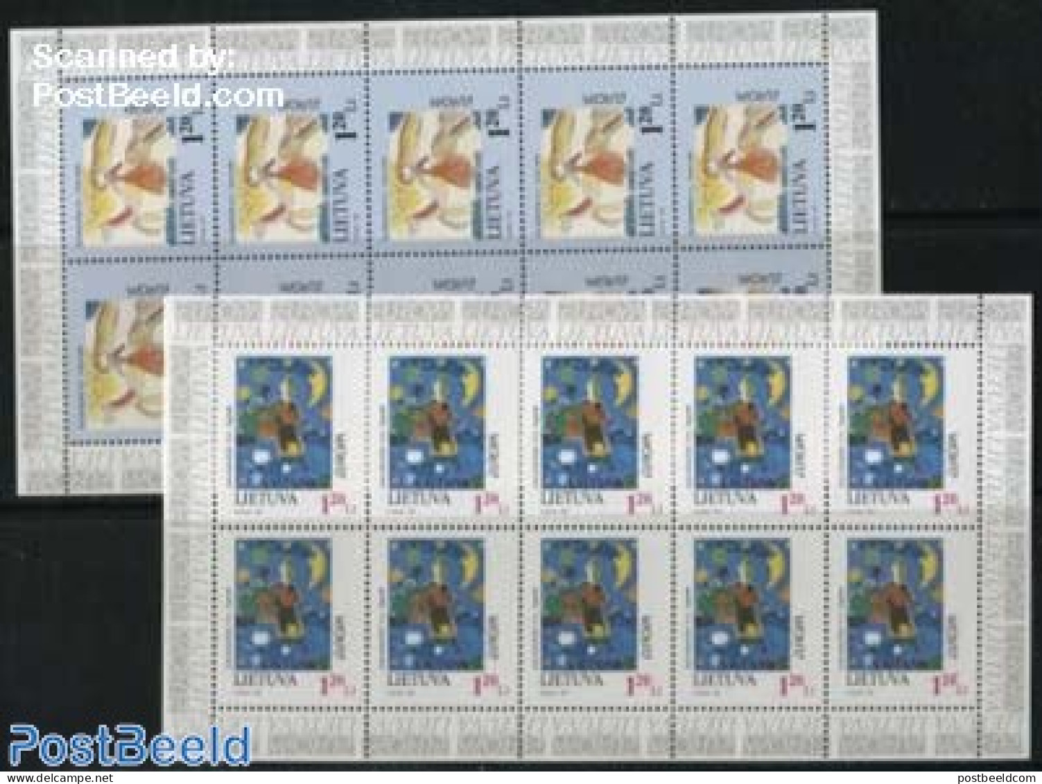 Lithuania 1997 Europa, Legends 2 M/s, Mint NH, History - Europa (cept) - Art - Fairytales - Fairy Tales, Popular Stories & Legends