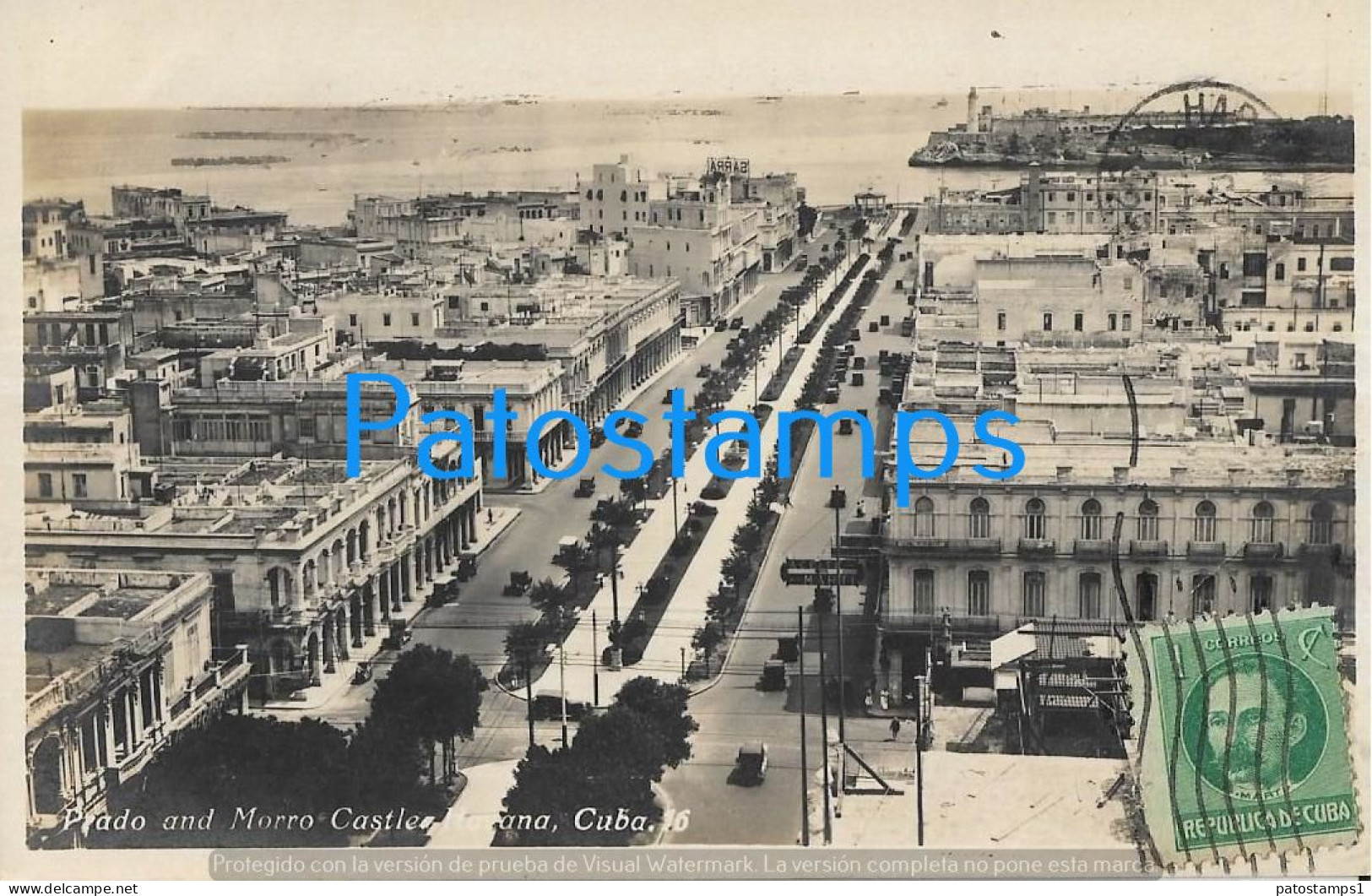 228778 CUBA HABANA PRADO AND MORRO CASTLE CIRCULATED TO ARGENTINA POSTAL POSTCARD - Other & Unclassified