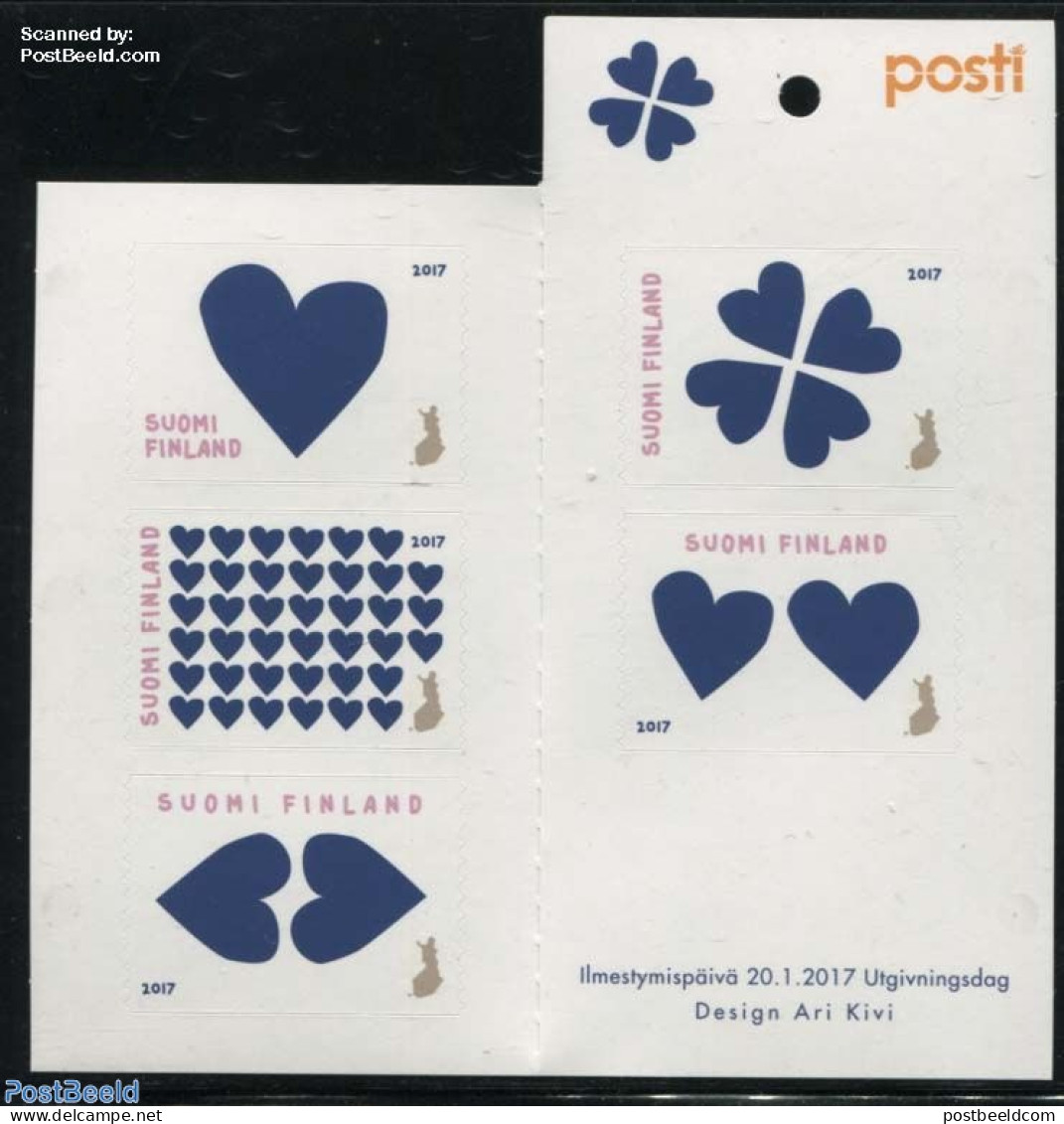 Finland 2017 Valentine 5v S-a In Booklet, Mint NH, Various - St. Valentine's Day - Ungebraucht