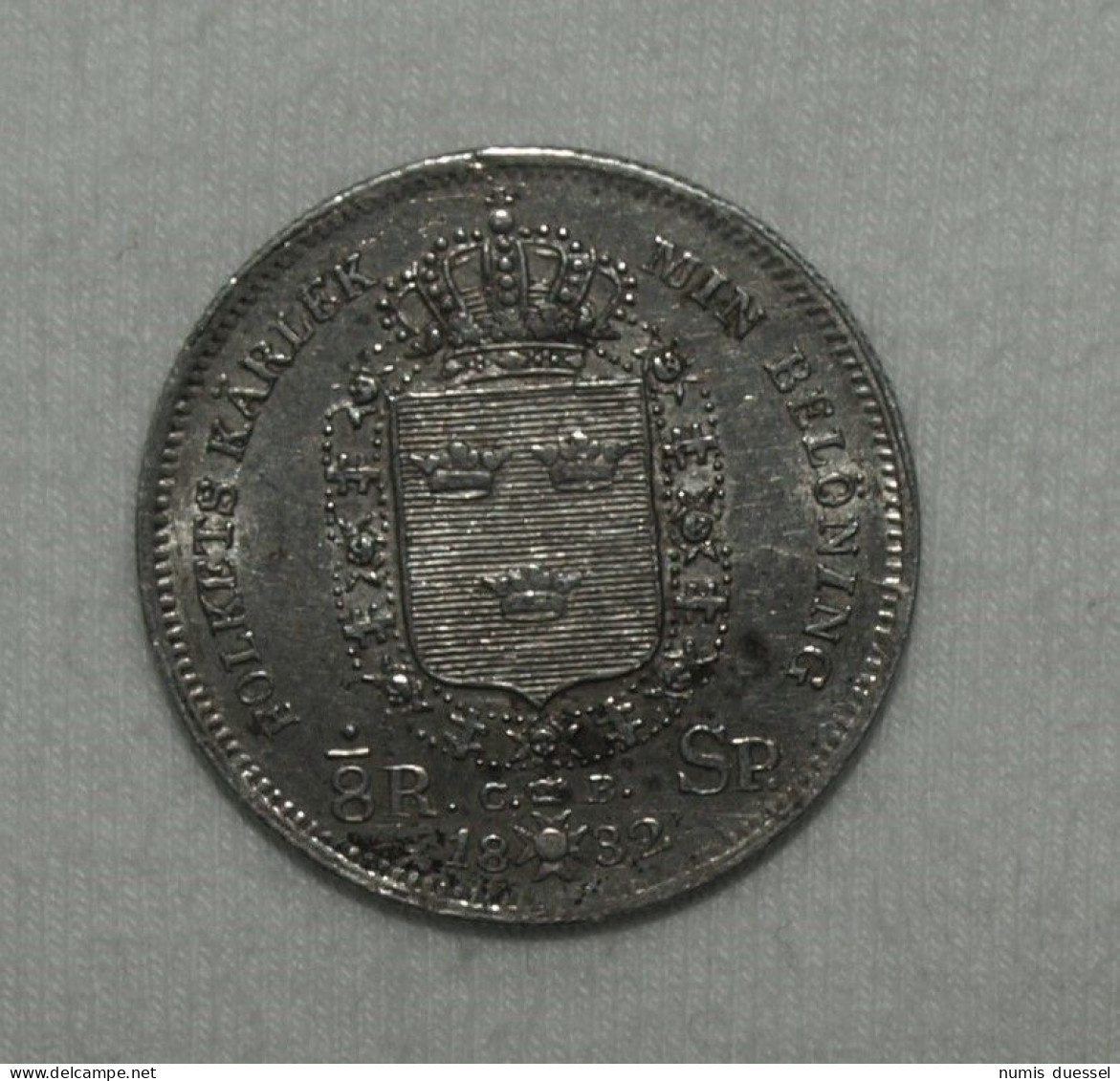 Silber/Silver Schweden/Sweden Carl XIV Johan, 1832 CB, 1/8 Riksdaler Specie VZ/XF - Svezia