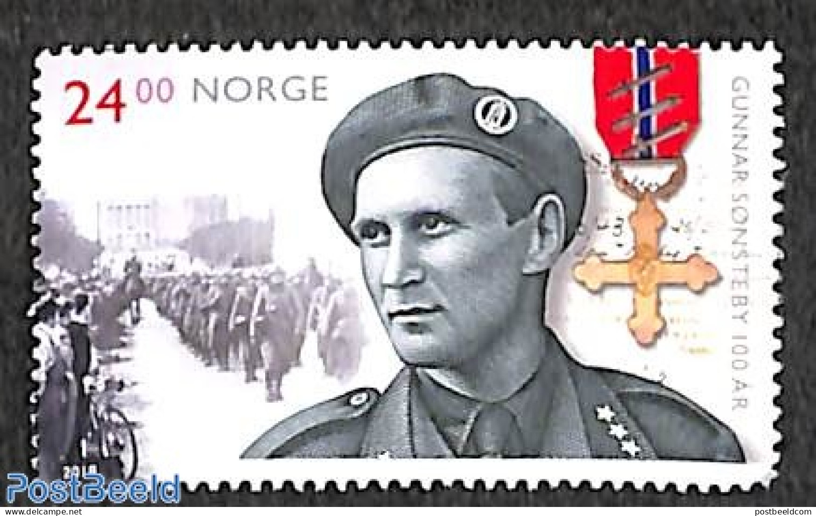 Norway 2018 Gunnar Sönsteby 1v, Mint NH, History - Decorations - Militarism - Unused Stamps