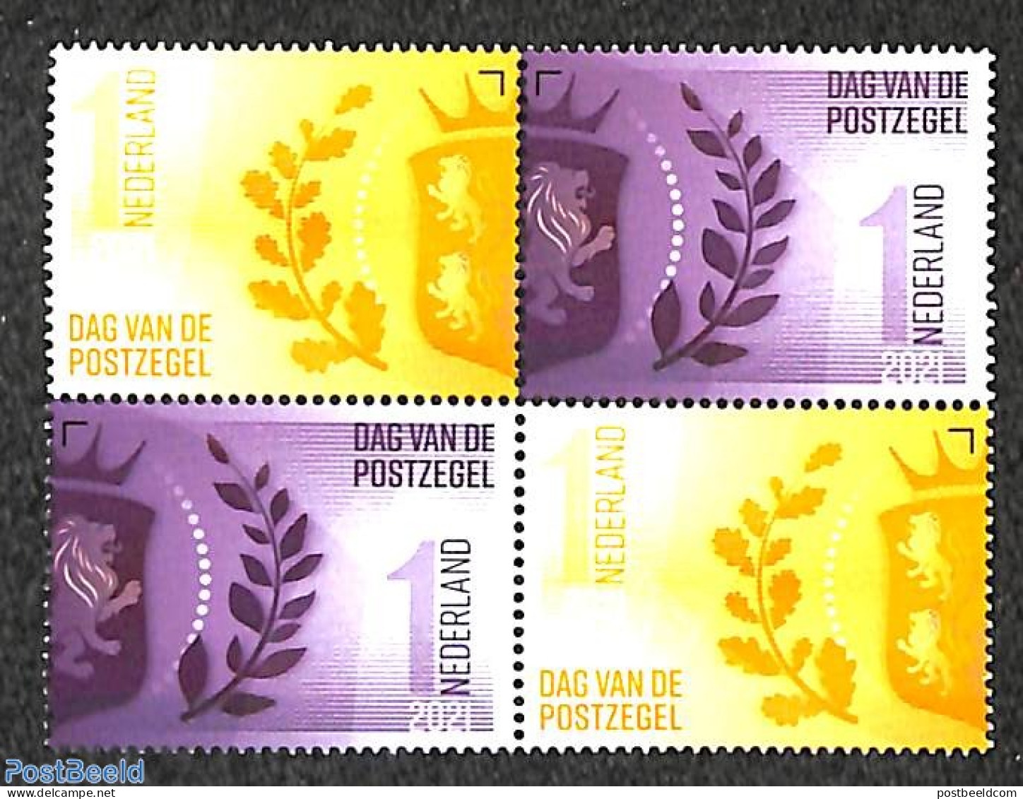 Netherlands 2021 Stamp Day 2x2v [+], Mint NH, Stamp Day - Carnets Et Roulettes