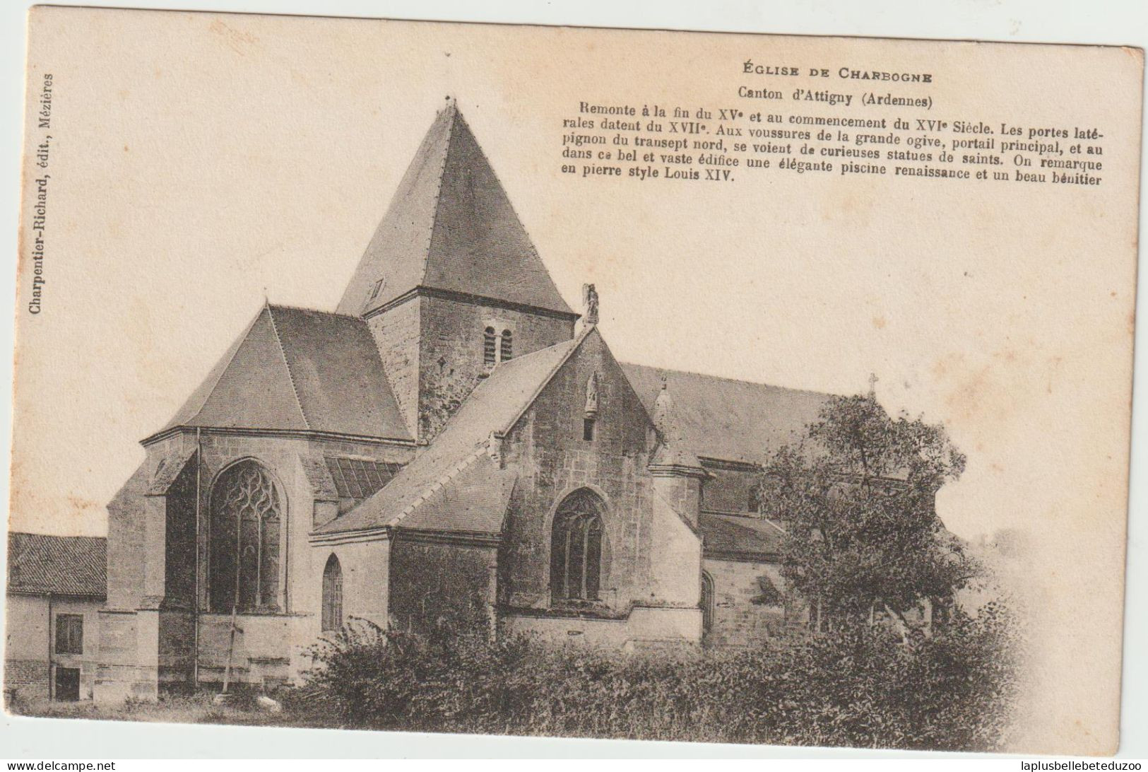 CPA - 08 - ATTIGNY Environs - CHARBOGNE - L' Eglise Datant De La Fin Du XVe Siècle, Modifiée Aux XVIe Et XVIIe Siècles - Attigny