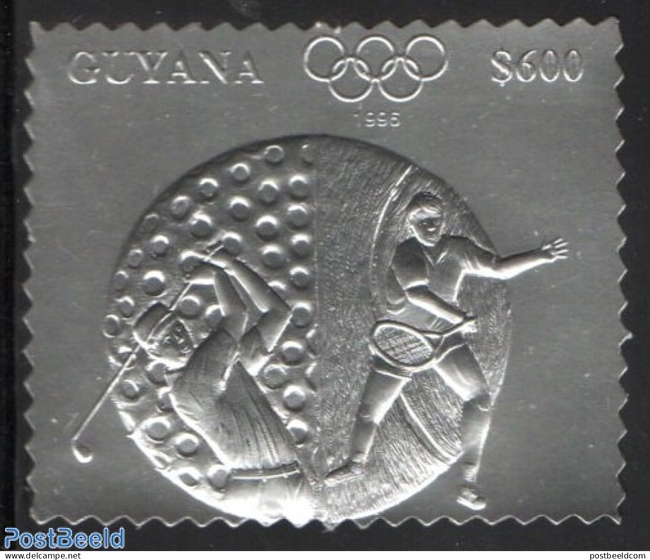 Guyana 1993 Olympic Games 1v, Silver, Mint NH, Sport - Golf - Olympic Games - Tennis - Golf