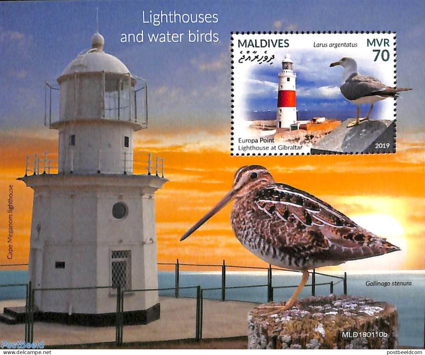 Maldives 2019 Lighthouses S/s, Mint NH, Nature - Various - Birds - Lighthouses & Safety At Sea - Vuurtorens