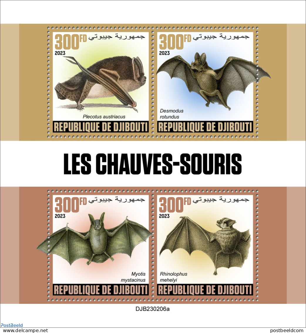 Djibouti 2023 Bats, Mint NH, Nature - Bats - Dschibuti (1977-...)