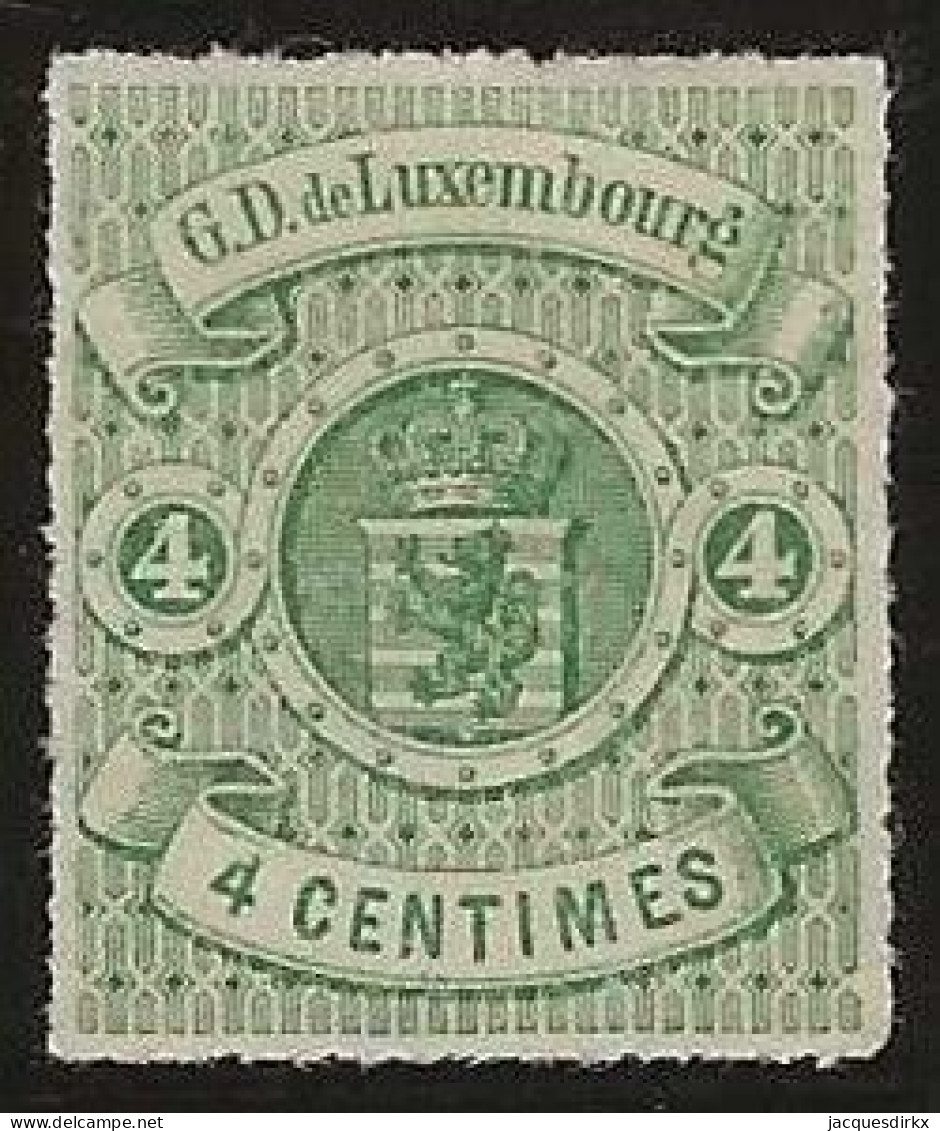 Luxembourg  .  Y&T   .   15    .    (*) . 1865-73  .  Percés En Lignes Blanches    .    Neuf Sans Gomme - 1859-1880 Wappen & Heraldik