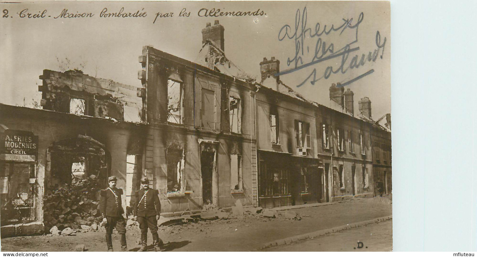 60* CREIL  Maison Bombardee  WW1        RL35.0085 - Creil