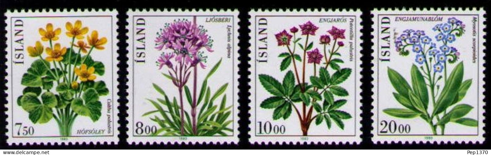 ISLANDIA 1983 - FLORA - FLORES - YVERT 545/548** - Ungebraucht