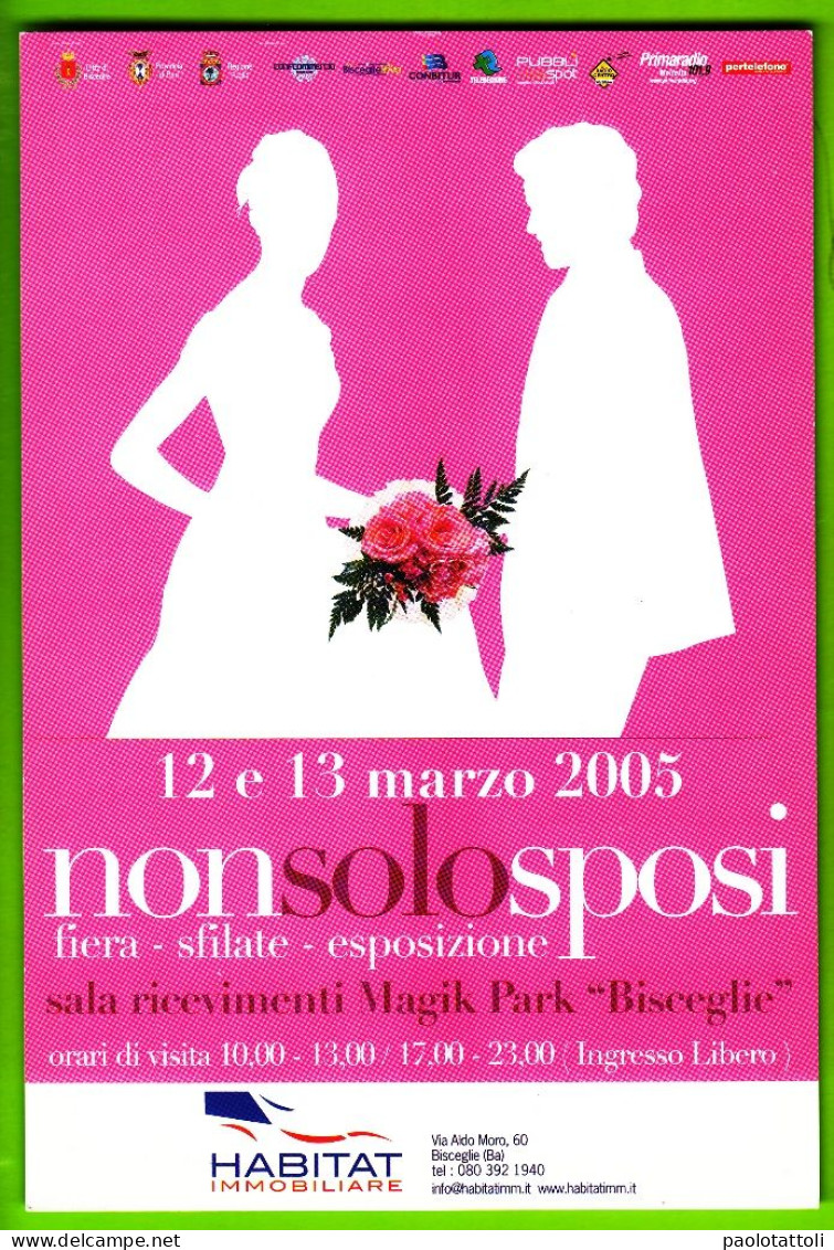 Advertising Postcard- Non Solo Sposi, Bisceglie 12 E 13 Marzo 1995. Standard Size, New, Divided Back. - Expositions