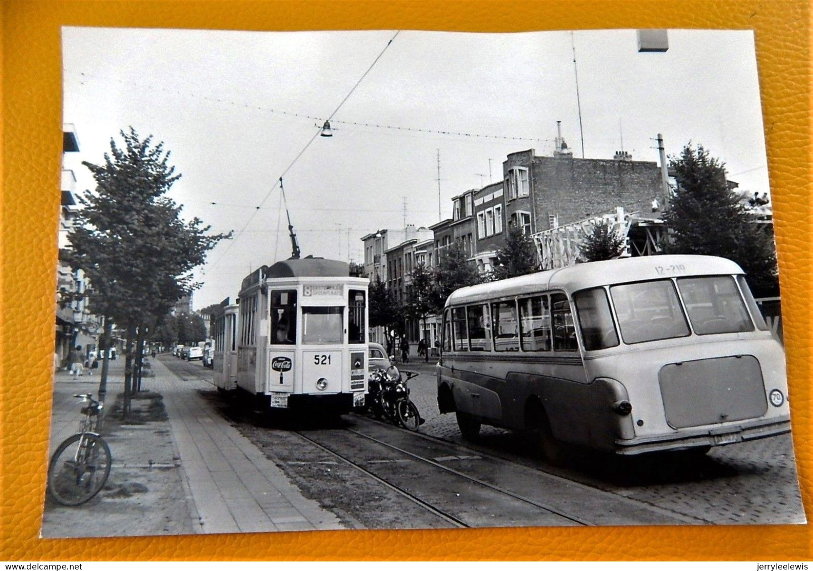 ANTWERPEN  -  Gitschotel Lei - Tramway 1960  -  Foto  J. Bazin  (15 X 10.5 Cm) - Tramways