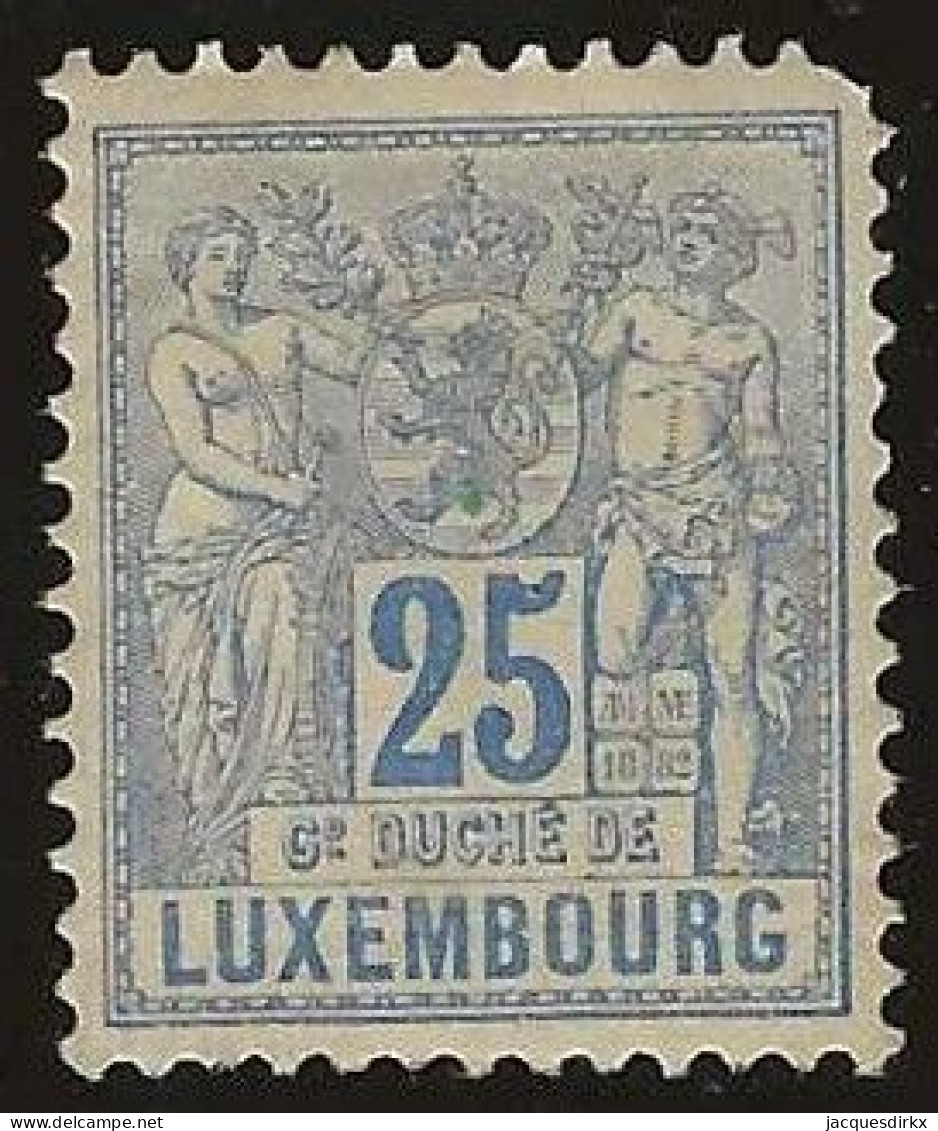 Luxembourg  .  Y&T .   54  (2 Scans)     .   * VLH .    Neuf Avec Gomme Et Une Trace Tres Légère D'une Charnière - 1882 Allegorie