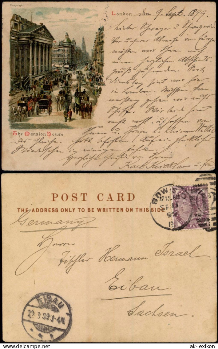 Postcard London The Mansion House 1899 - Autres & Non Classés