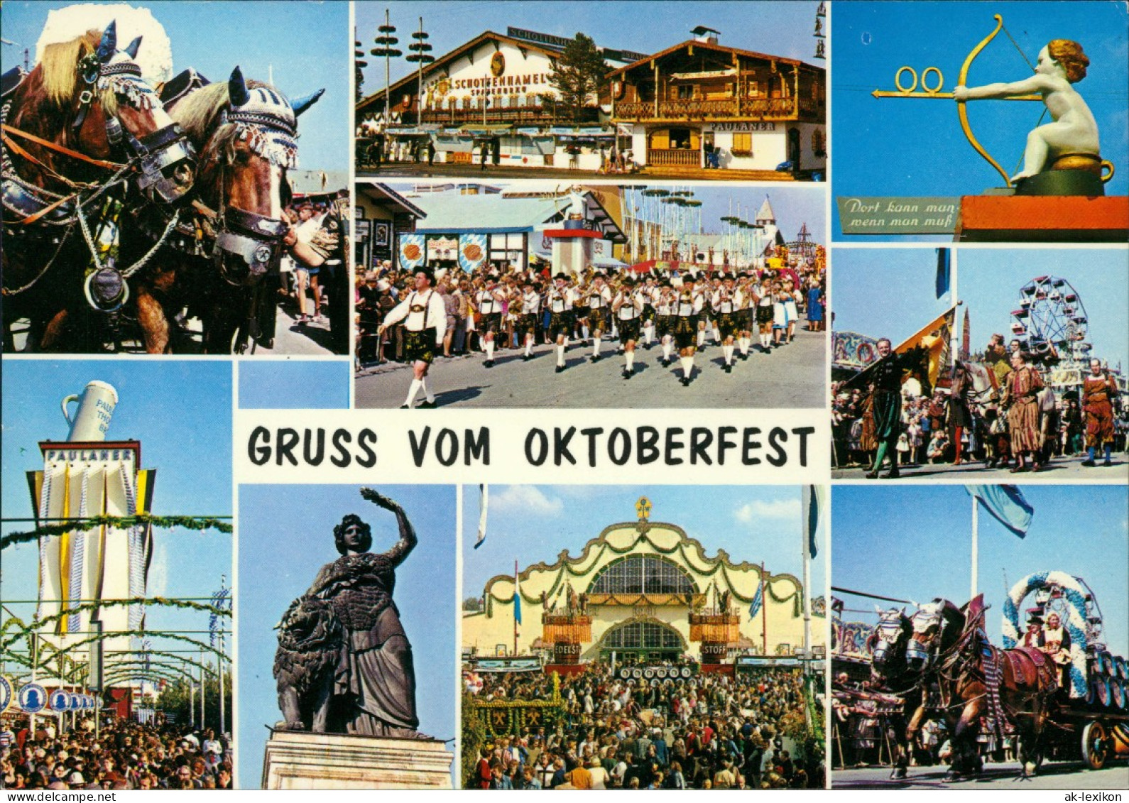 Ansichtskarte München GRUSS VOM OKTOBERFEST (Mehrbildkarte) 1970 - München