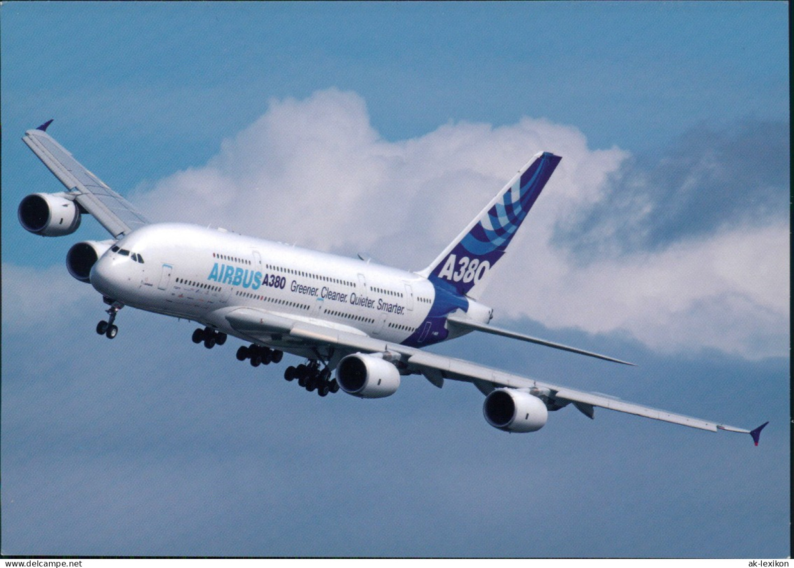 Ansichtskarte  Flugzeug Airplane Avion Airbus A380-800 F-WWOW 2008 - 1946-....: Ere Moderne