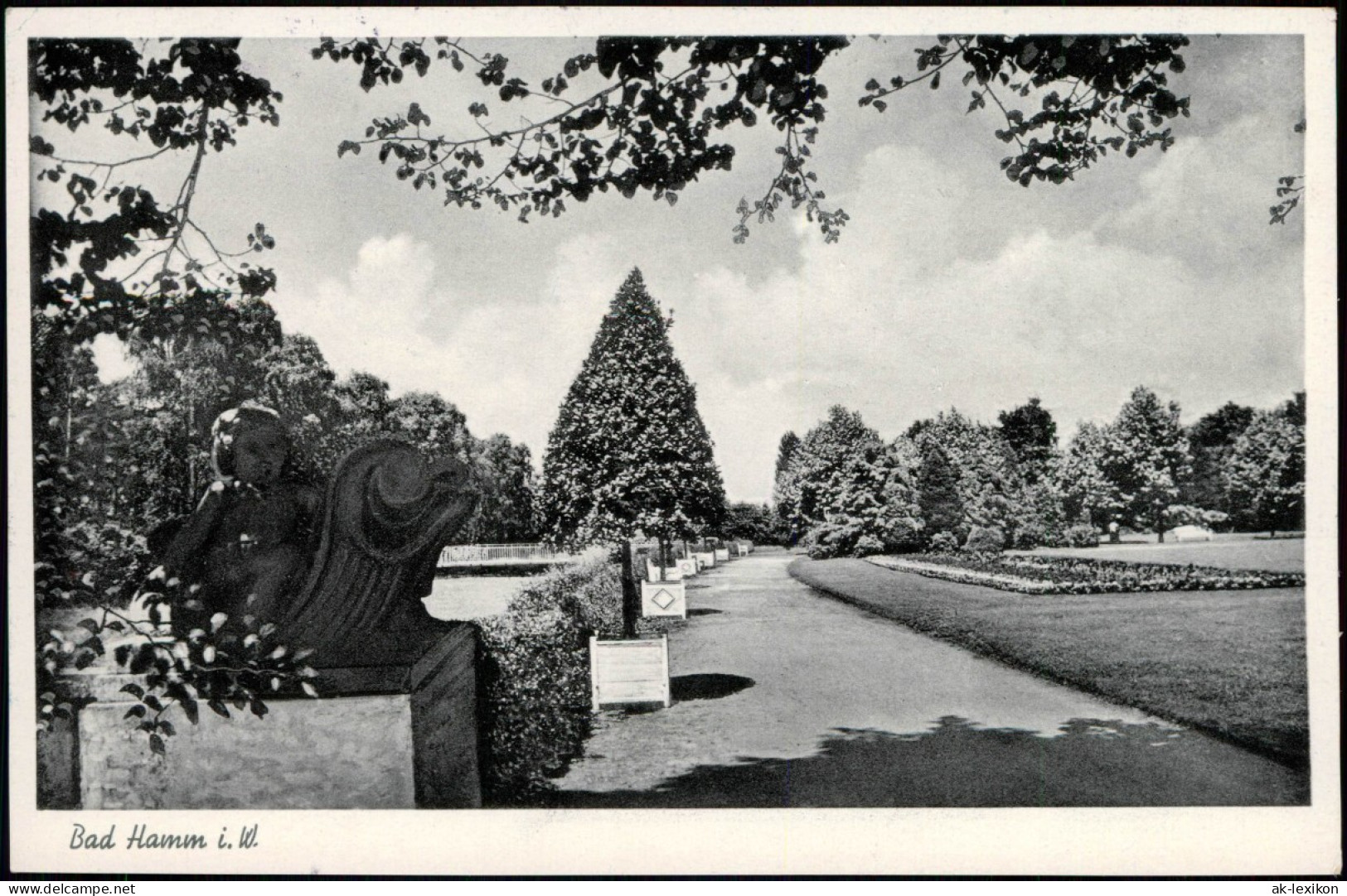 Ansichtskarte Hamm (Westfalen) Partie Im Park - Statuen 1959 - Hamm