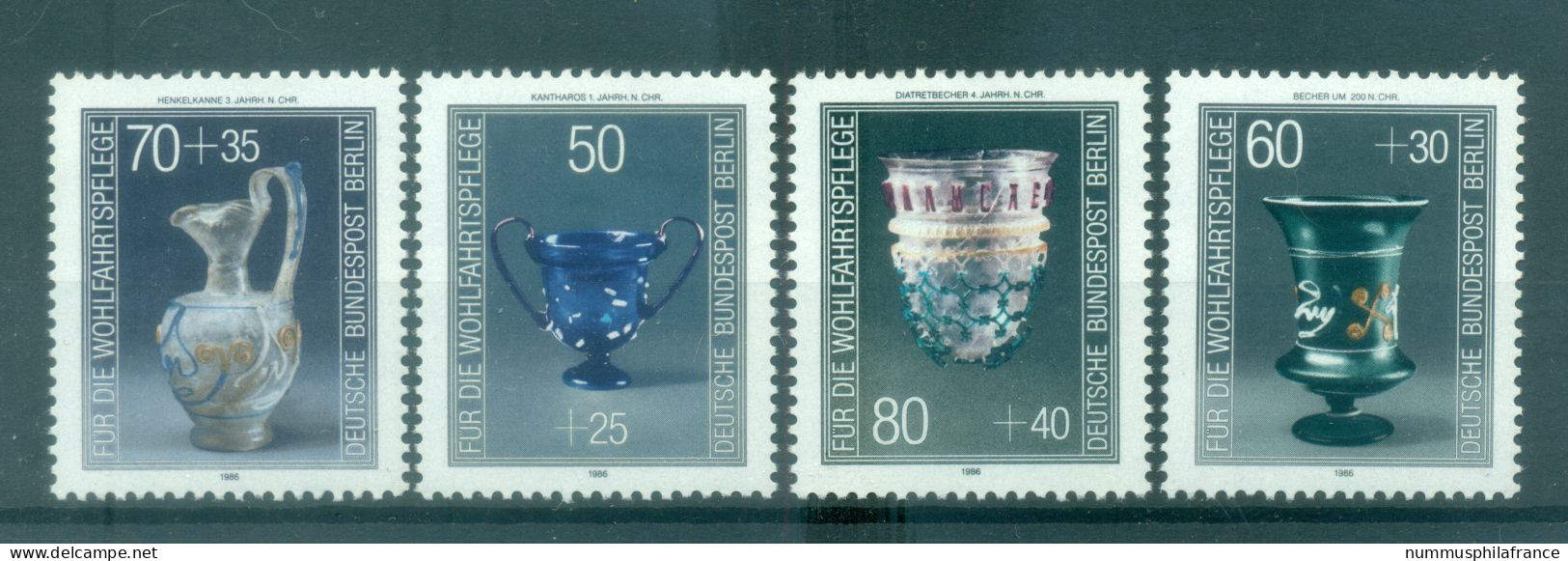 Berlin 1986 - Michel N. 765/68 - Verreries Du Musée De Cologne (Y & T N. 726/29) - Ungebraucht