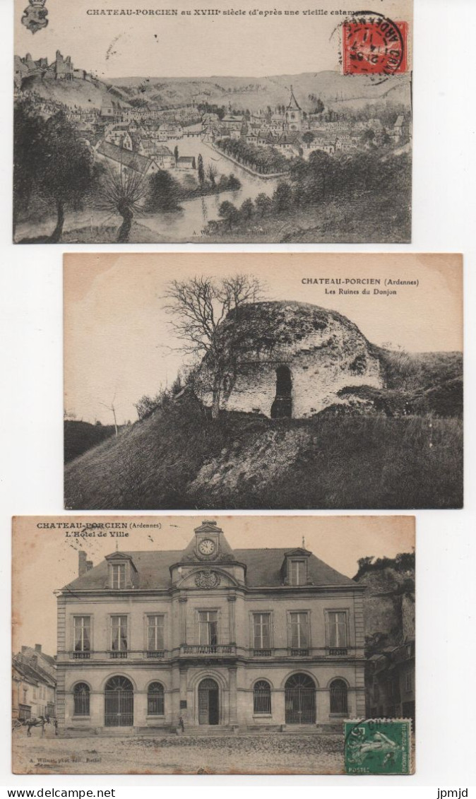 08 - CHATEAU PORCIEN -  Lot De 5 Cartes Postales Anciennes En Tbe - (R011) - Chateau Porcien