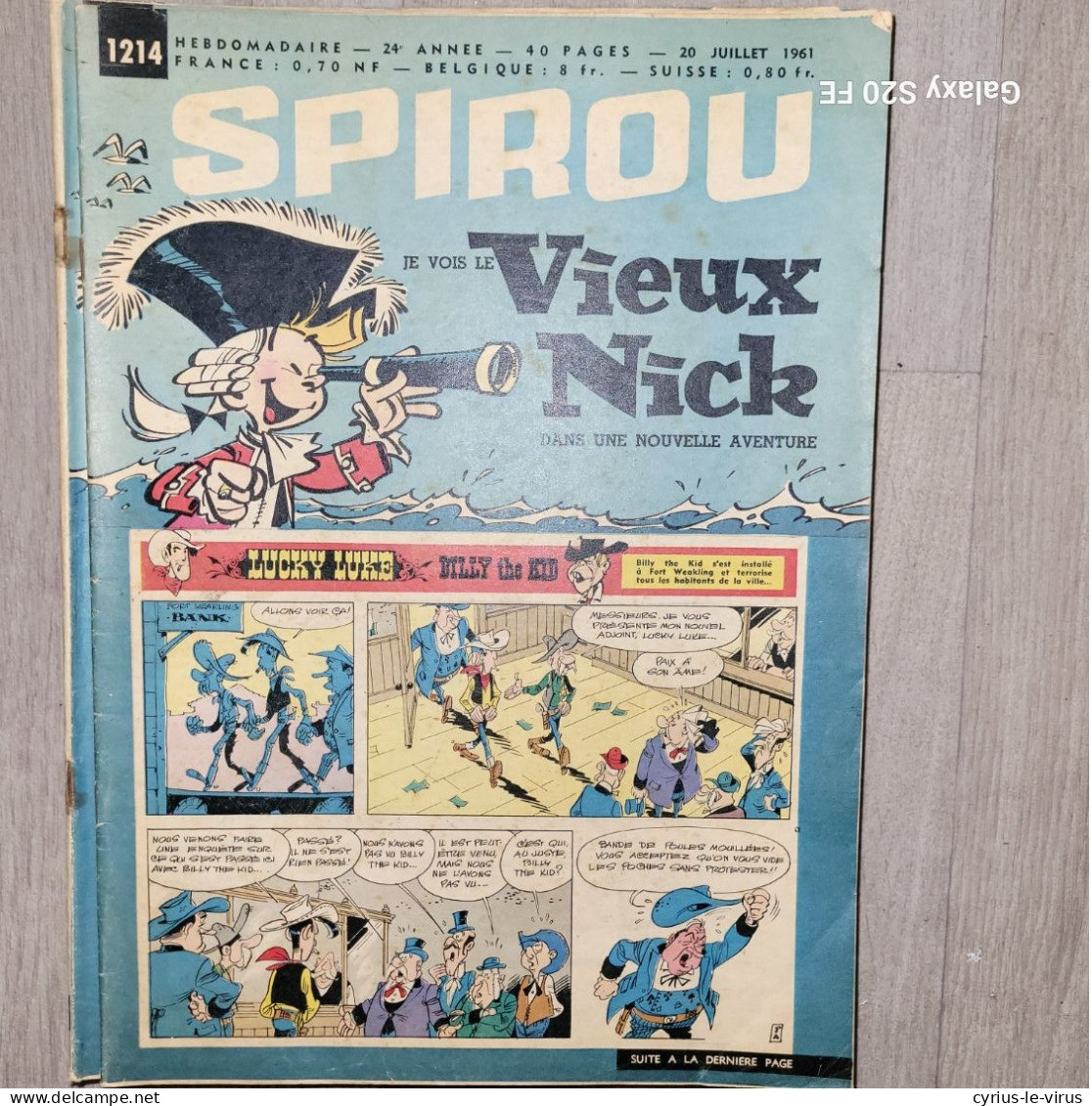 Magazines Spirou  ** Lucky Luke ** Billy The Kid - Spirou Magazine