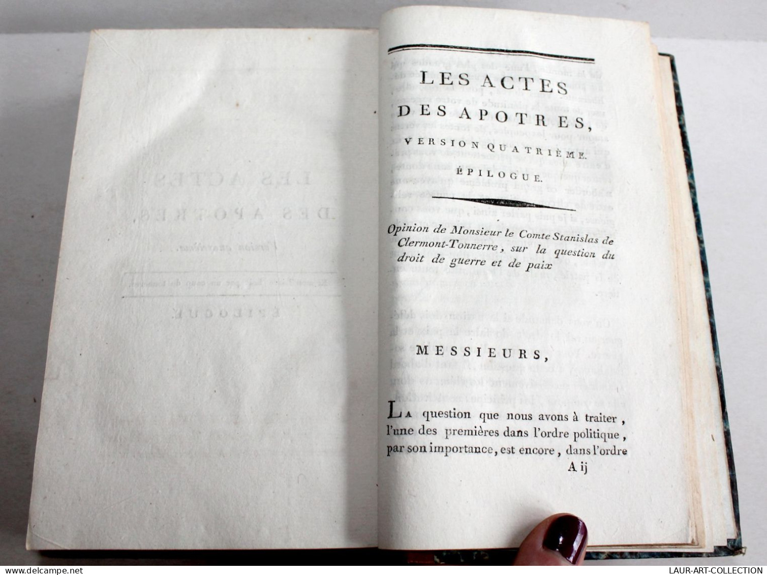 LES ACTES DES APOTRES DE LA QUASIMODO A PENTECOTE A LA TRINITE 1792 VERSION 4EME / ANCIEN LIVRE XVIIIe SIECLE (2603.150) - 1701-1800