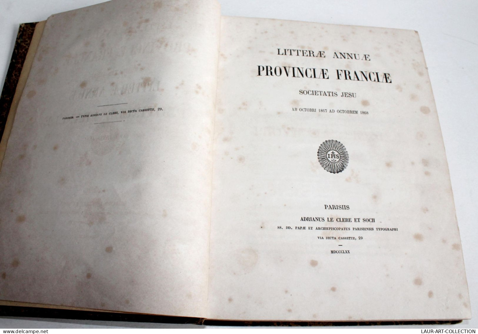 LATIN 1870 LITTERAE ANNUAE PROVINCIAE FRANCIAE SOCIETATIS JESU 1867 A 1968 CLERE / ANCIEN LIVRE XIXe SIECLE (2603.159) - Old Books