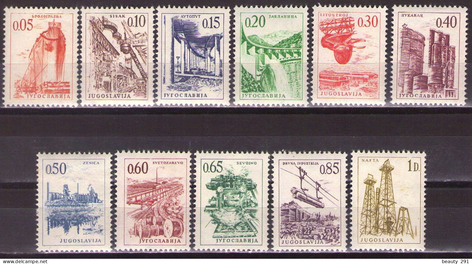 Yugoslavia 1966 - Definitive - Mi   1155 -1156,1164 -1172 - MNH**VF - Unused Stamps