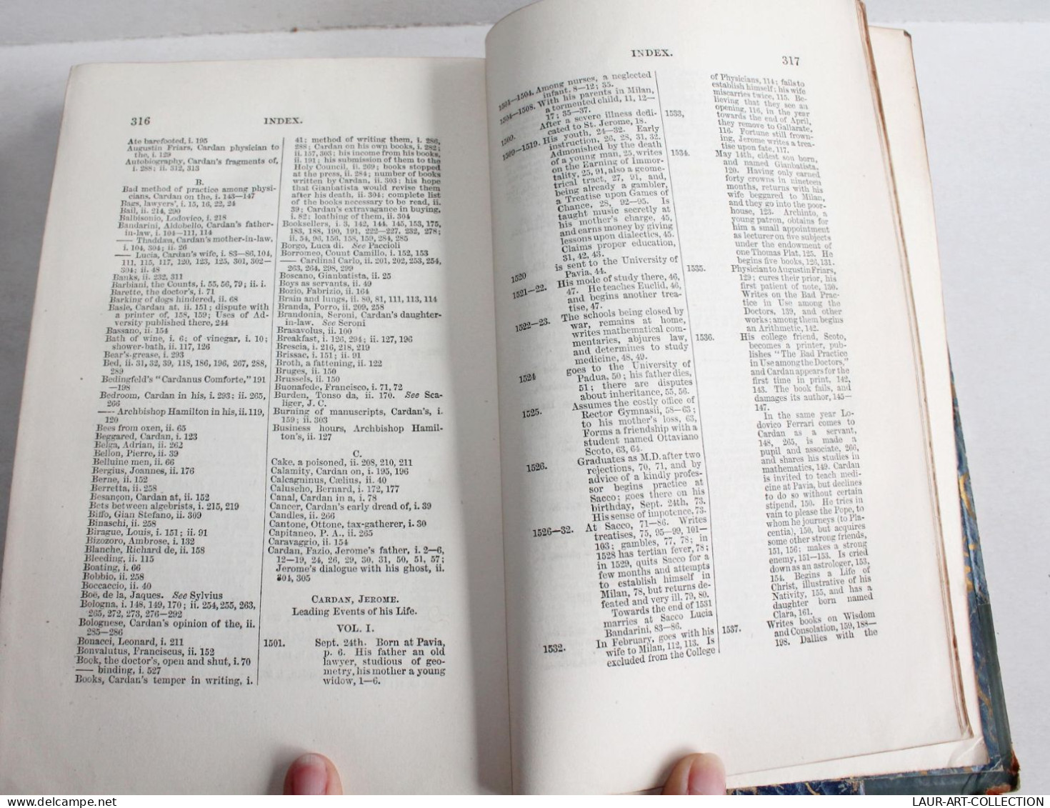 RARE EO 2/2 J. CARDAN LIFE OF GIROLAMO CARDANO OF MILAN PHYSICIAN By MORLEY 1854 / ANCIEN LIVRE XIXe SIECLE (2603.170) - Fisica