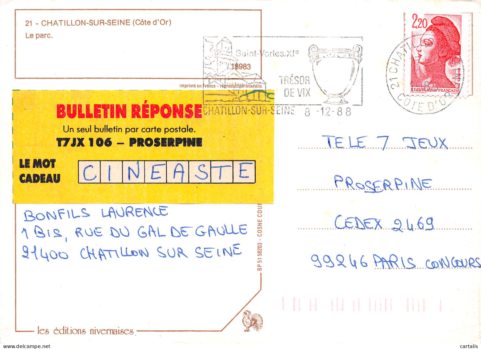 21-CHATILLON SUR SEINE-N°3828-D/0017 - Chatillon Sur Seine