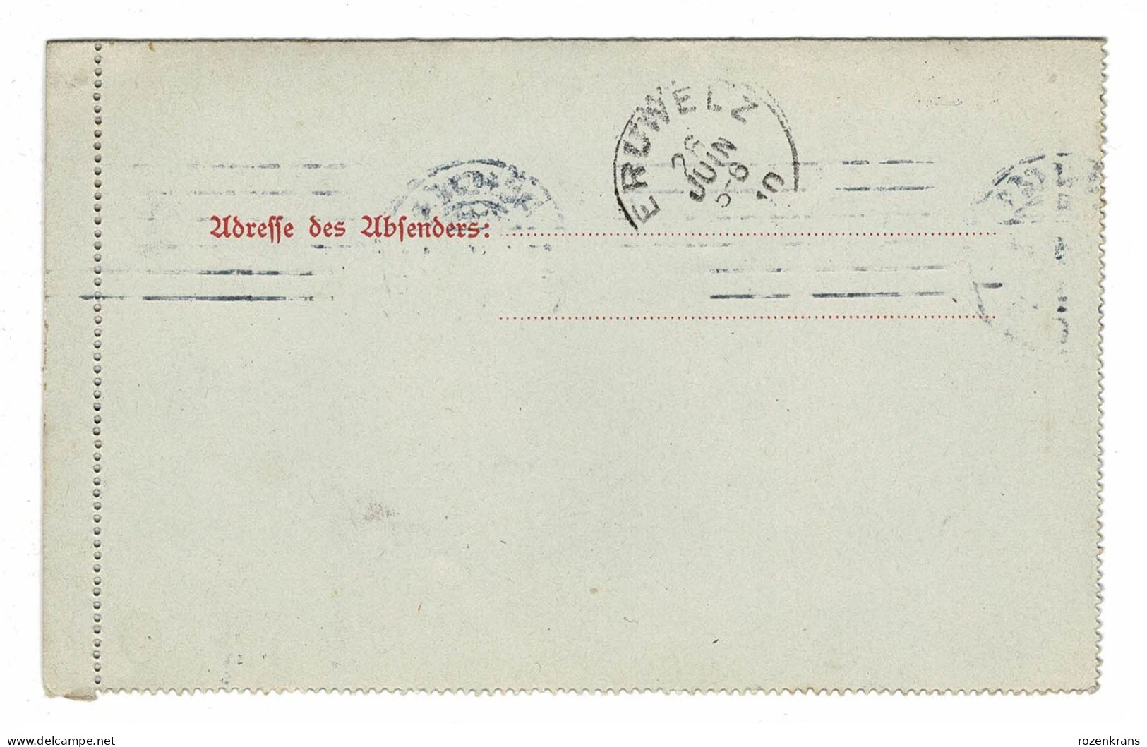 EP E.P. Entier Postale Ganzsache Deutschland Konigreich Bayern Munchen 1910 Kartenbrief Peruwelz 10 Pfennig Allemagne - Postal  Stationery