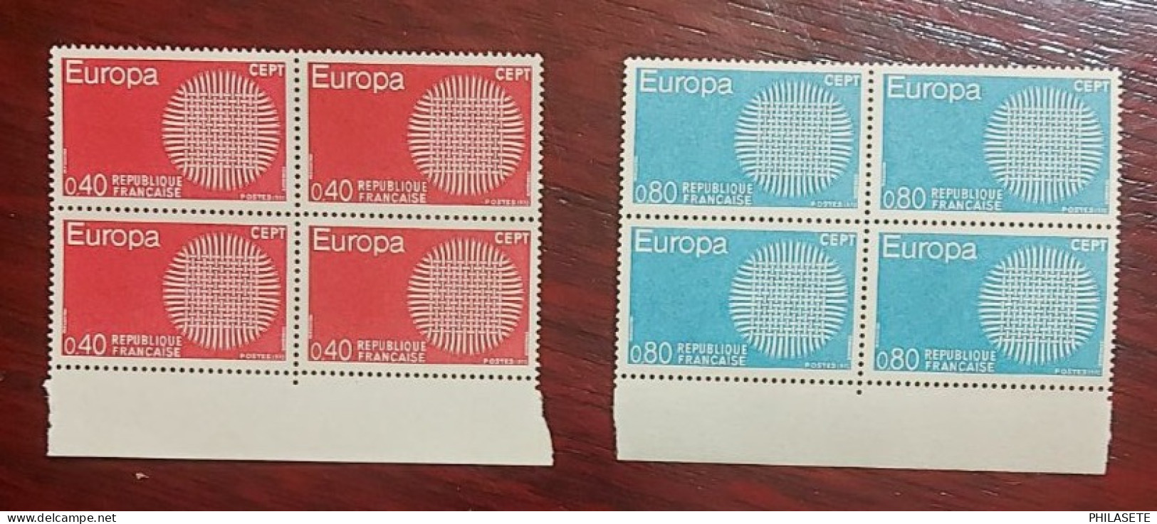 France 1970  Bloc De 4 Timbres  N** YT N° 1637 Et 1638 EUROPA - Ongebruikt