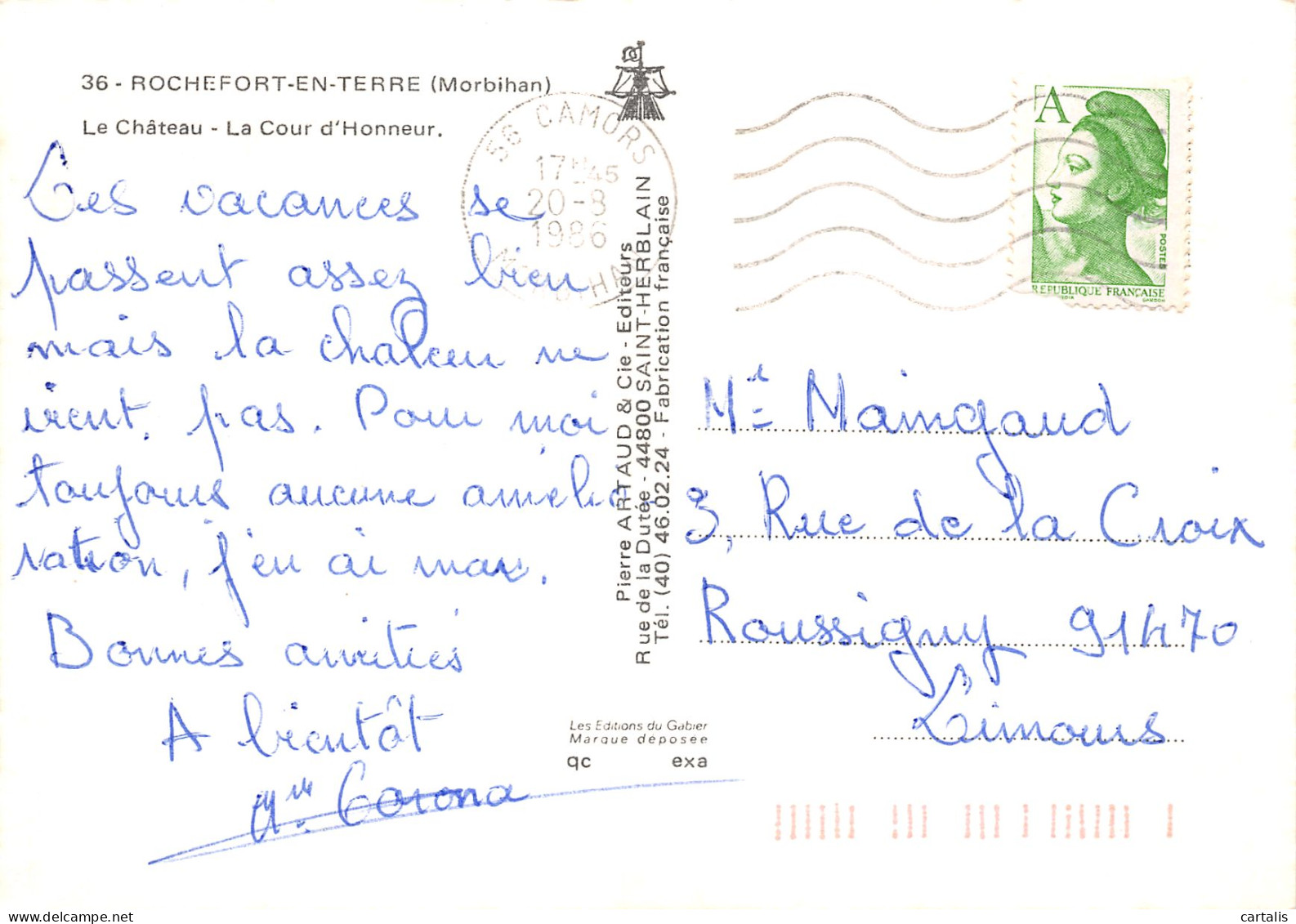 56-ROCHEFORT EN TERRE-N°3835-C/0033 - Rochefort En Terre