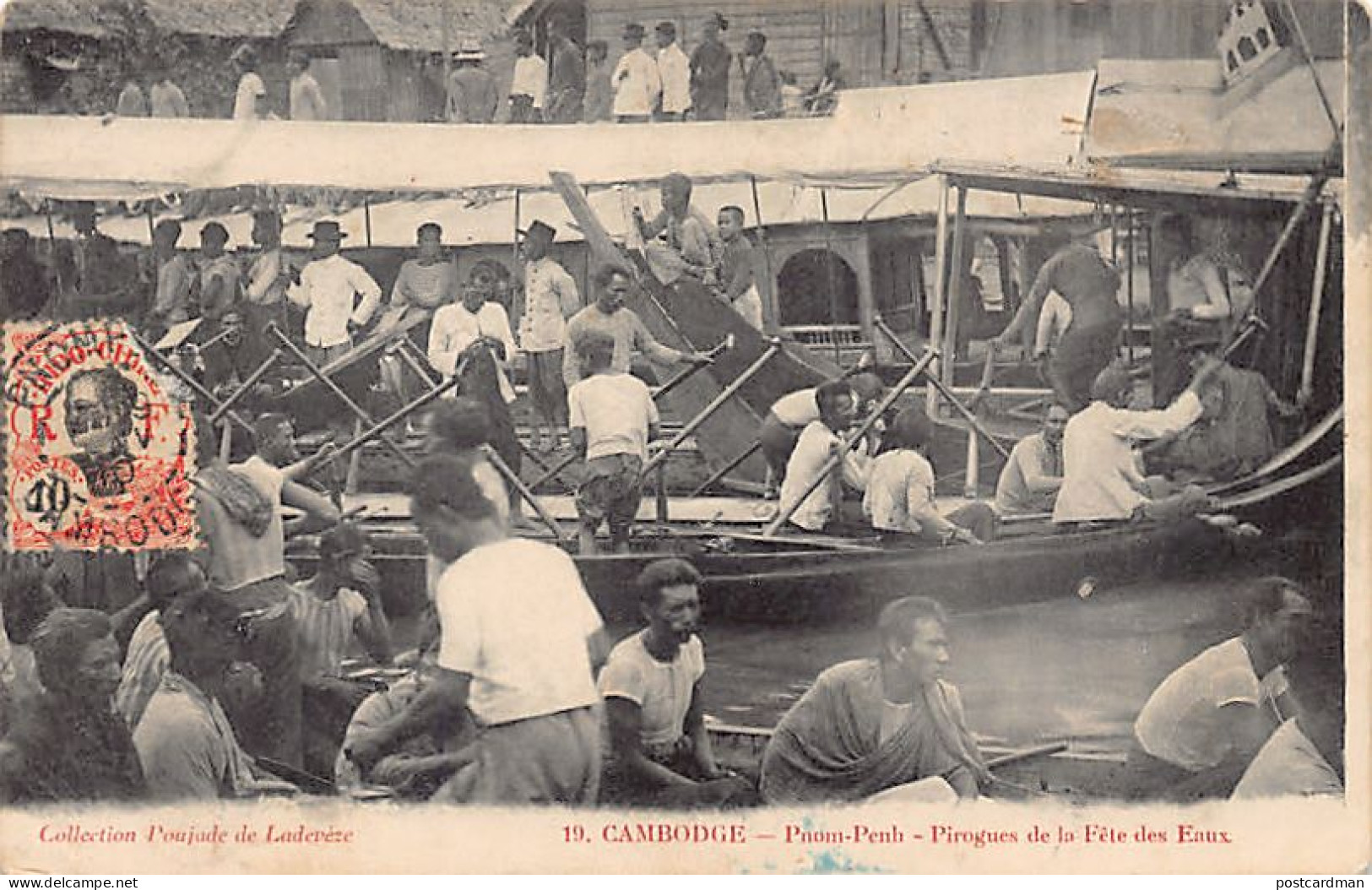 Cambodge - PHNOM PENH - Pirogues De La Fête Des Eaux - Ed. Poujade De Ladevèze 19 - Cambodge