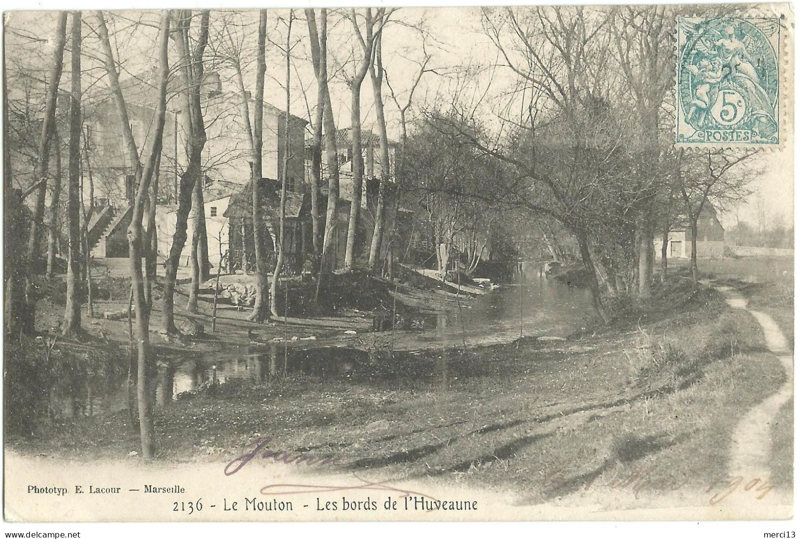 LE MOUTON (13) – Les Bords De L’Huveaune. Editeur Lacour, N° 2136. - Saint Marcel, La Barasse, St Menet