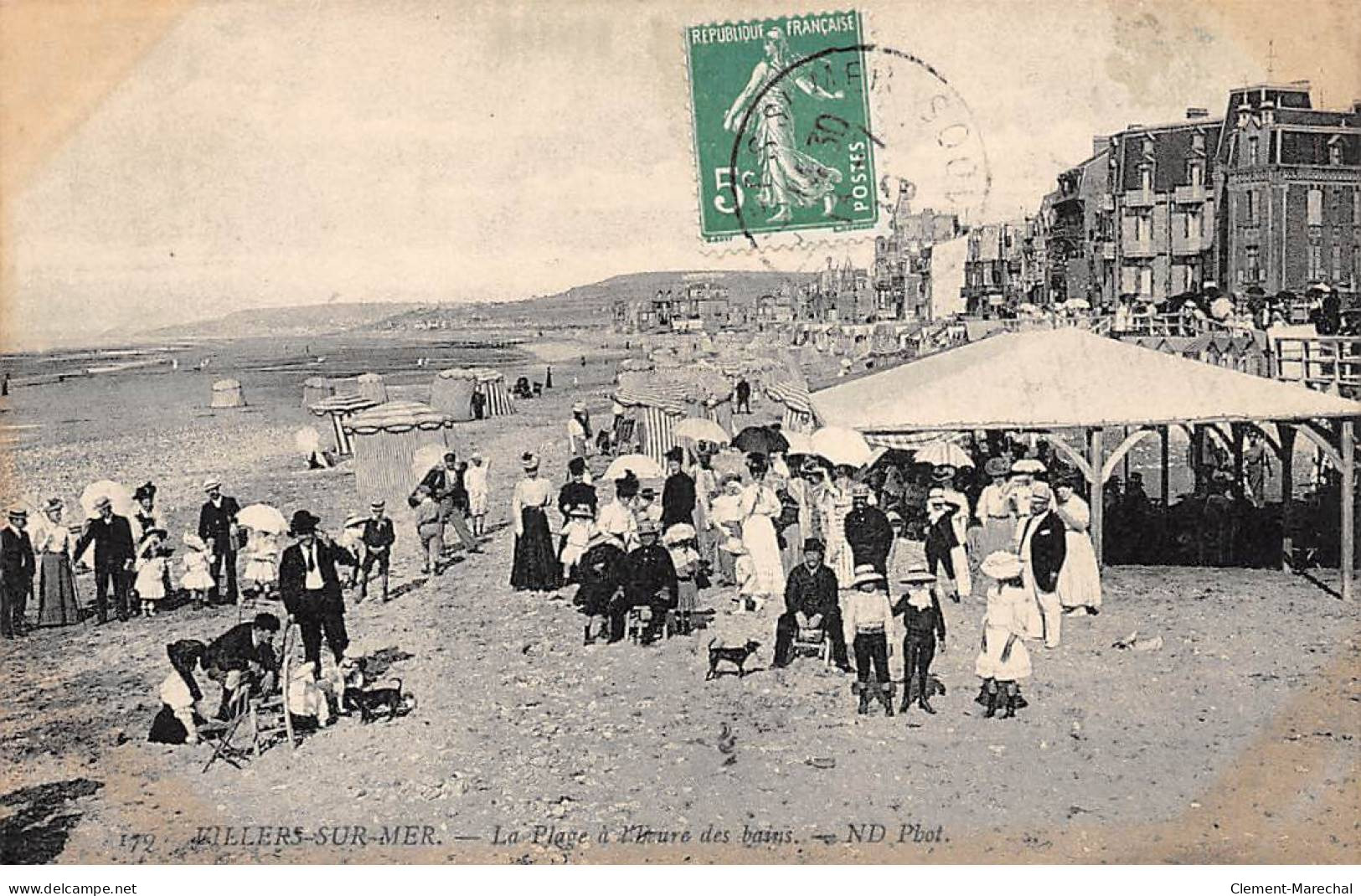 VILLERS SUR MER - La Plage à L'heure Des Bains - Très Bon état - Villers Sur Mer