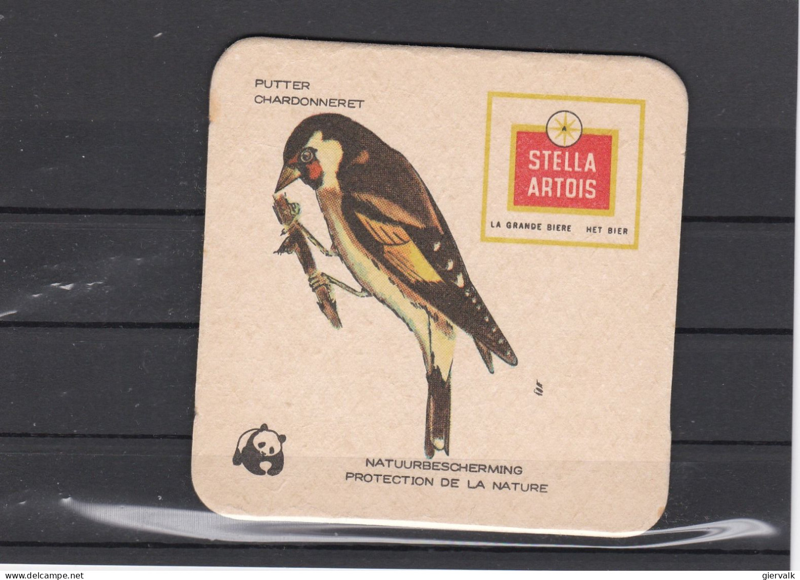 BEERMAT WWF With  GOLDFINCH. - Other & Unclassified