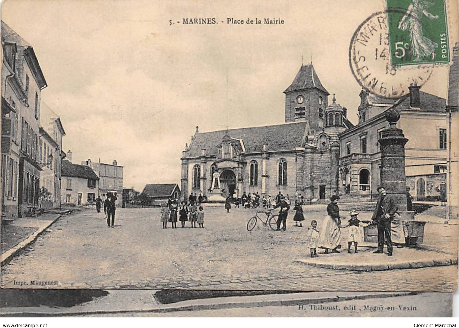 MARINES - Place De La Mairie - Très Bon état - Marines