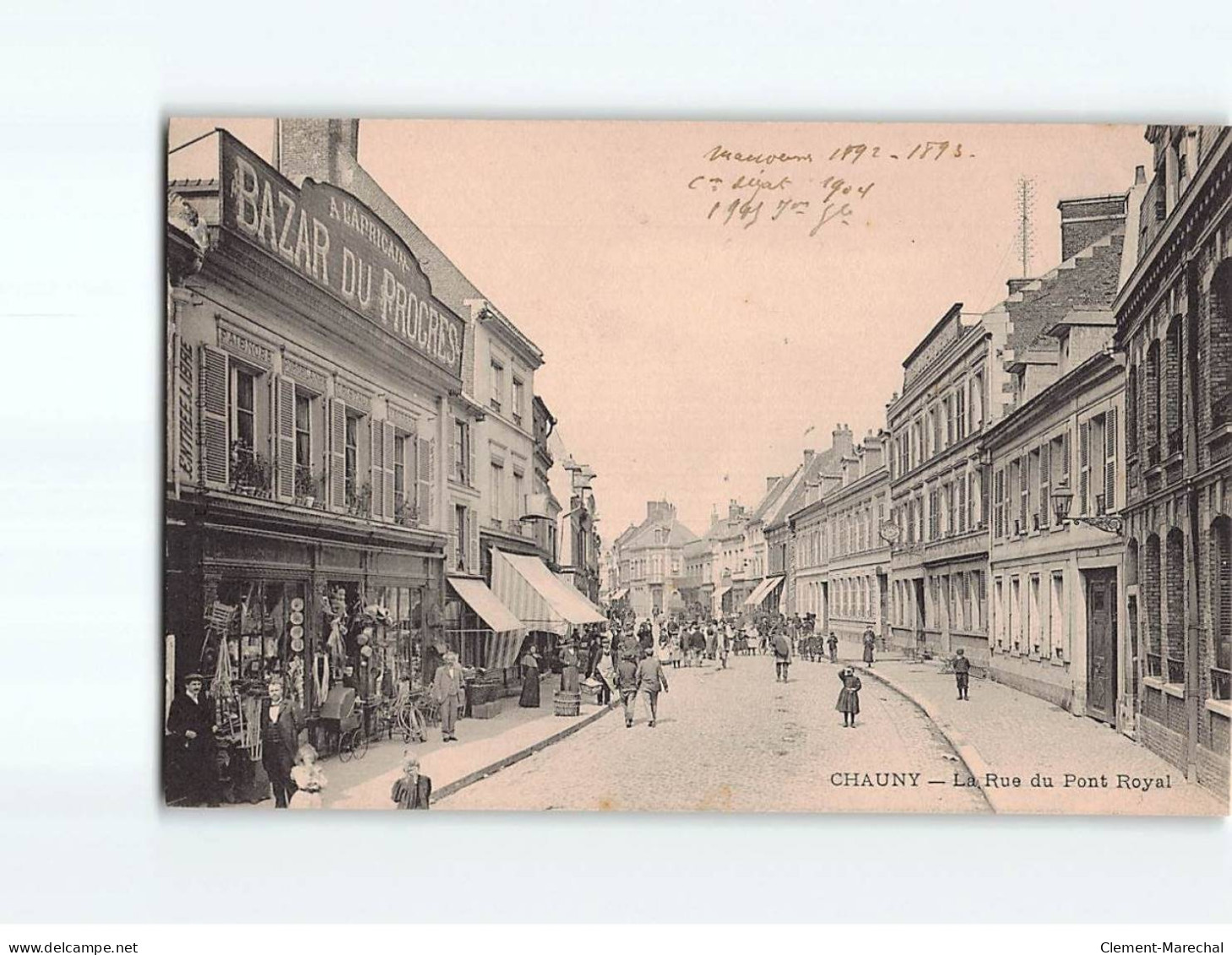 CHAUNY : La Rue Du Pont Royal - Très Bon état - Chauny