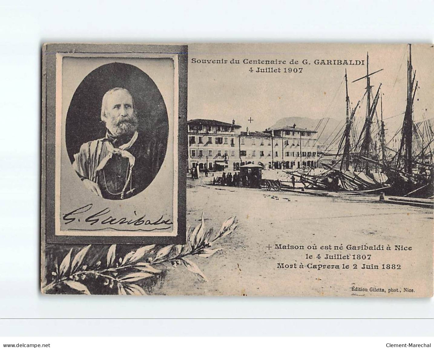 NICE : Souvenir Du Centenaire De G.Garibaldi, Maison Où Est Né Garibaldi - Très Bon état - Loten, Series, Verzamelingen