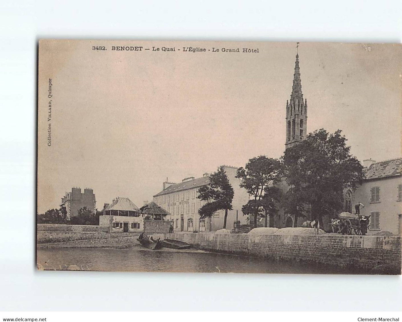 BENODET : Le Quai, L'Eglise, Le Grand Hôtel - Très Bon état - Bénodet