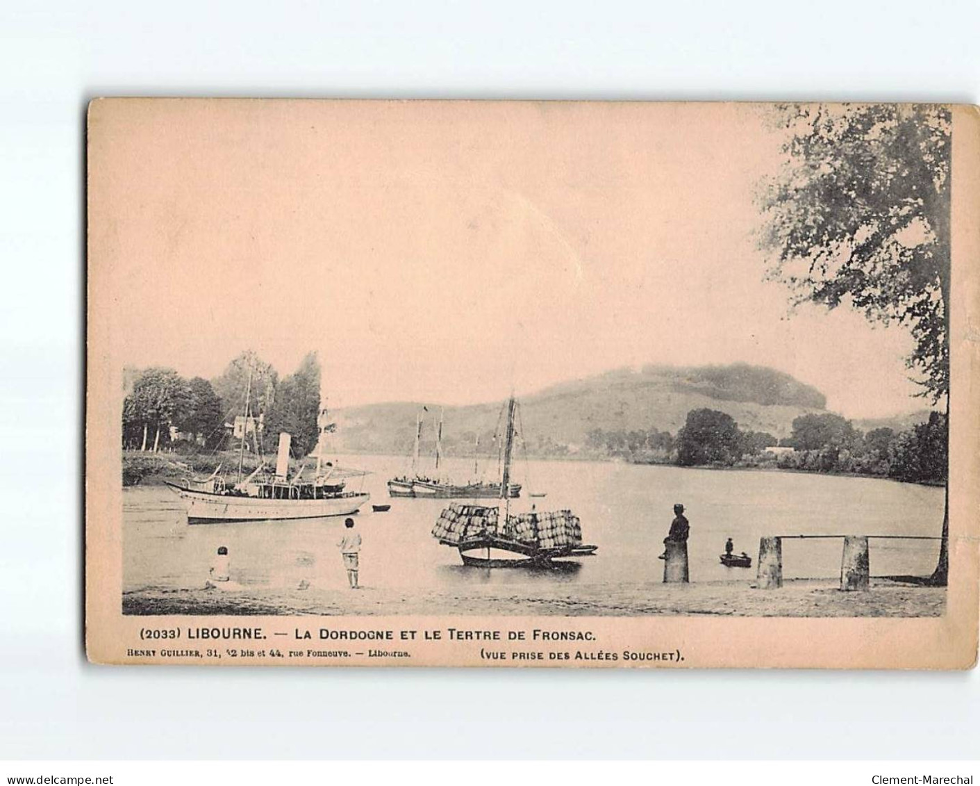 LIBOURNE : La Dordogne Et Le Tertre De Fronsac - état - Libourne