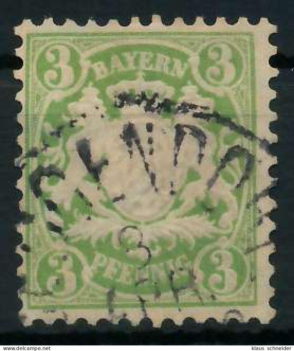 BAYERN WAPPEN-AUSGABE 1876-1911 Nr 37b Gestempelt X89008E - Usados
