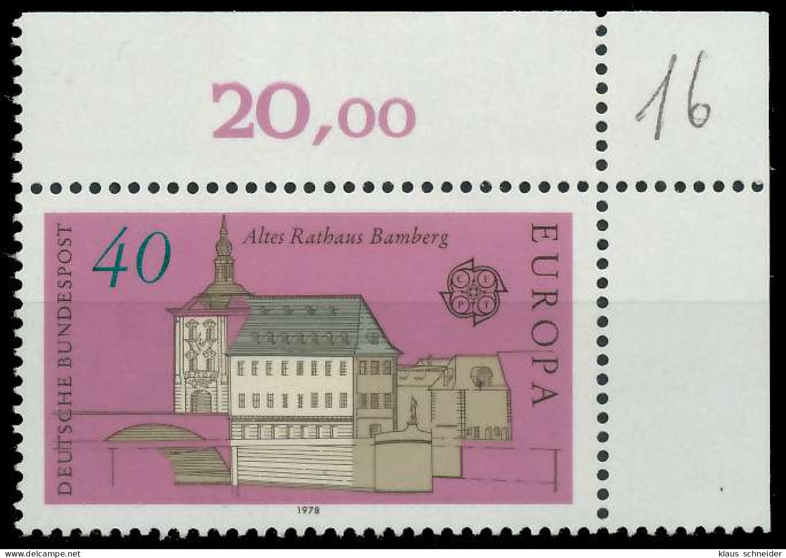 BRD BUND 1978 Nr 969 Postfrisch ECKE-ORE X636C1E - Unused Stamps