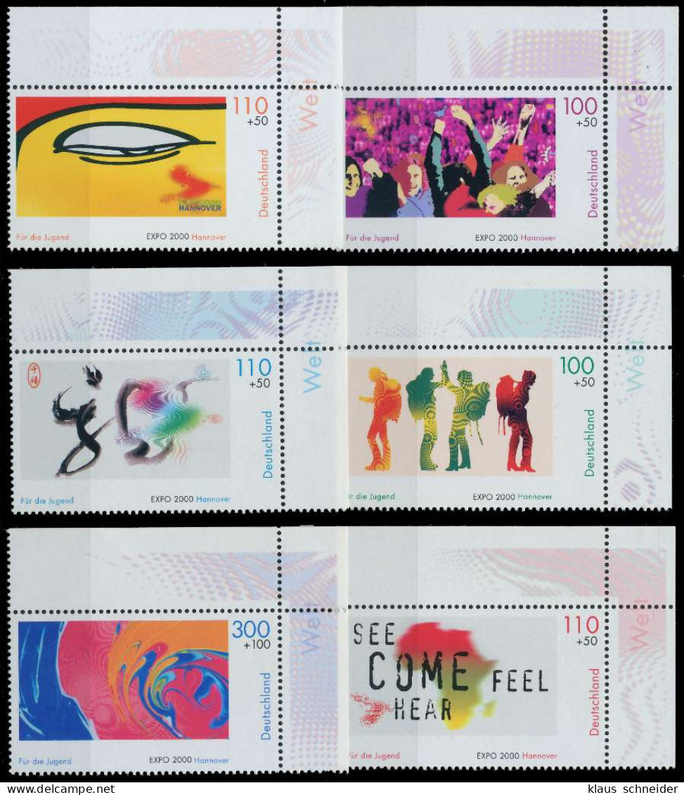 BRD BUND 2000 Nr 2117-2122 Postfrisch ECKE-ORE X63B0F2 - Unused Stamps