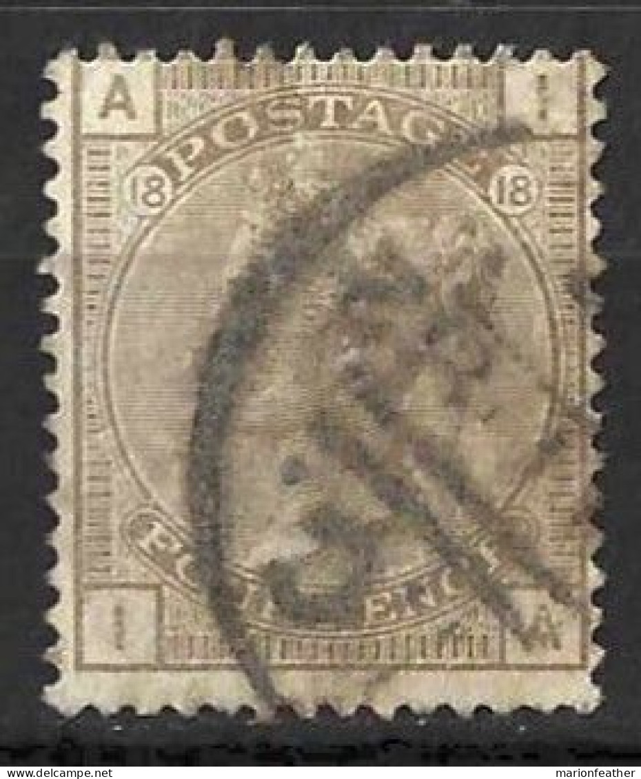 GB....QUEEN VICTORIA...(1837-01.)..." 1880.."...SURFACE PRINTED.......4d........SG160......PL18....  USED.. - Gebraucht