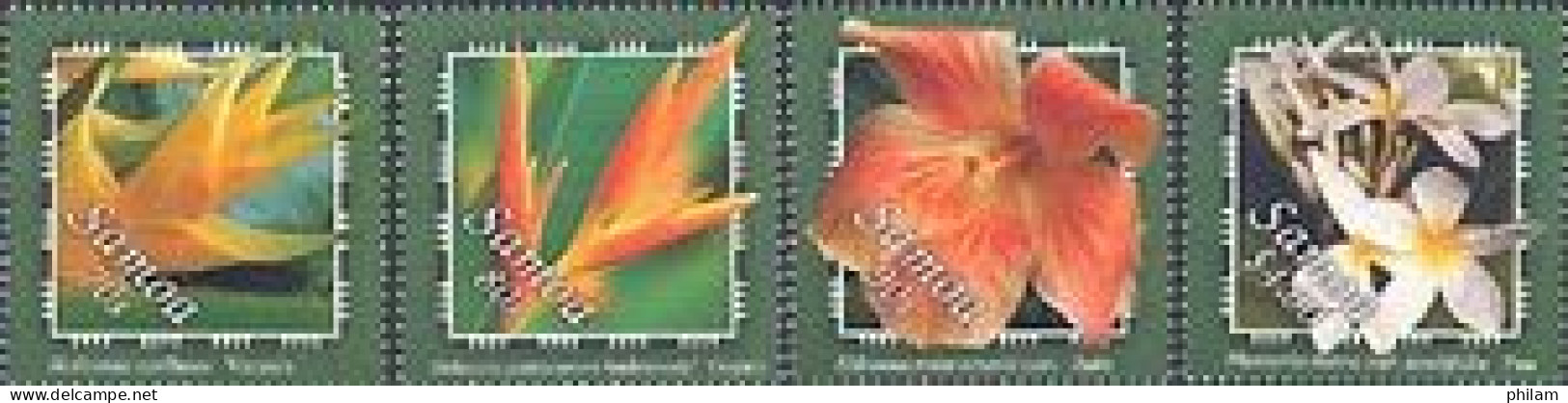 SAMOA 2004 - Fleurs -  4 V. - Other & Unclassified