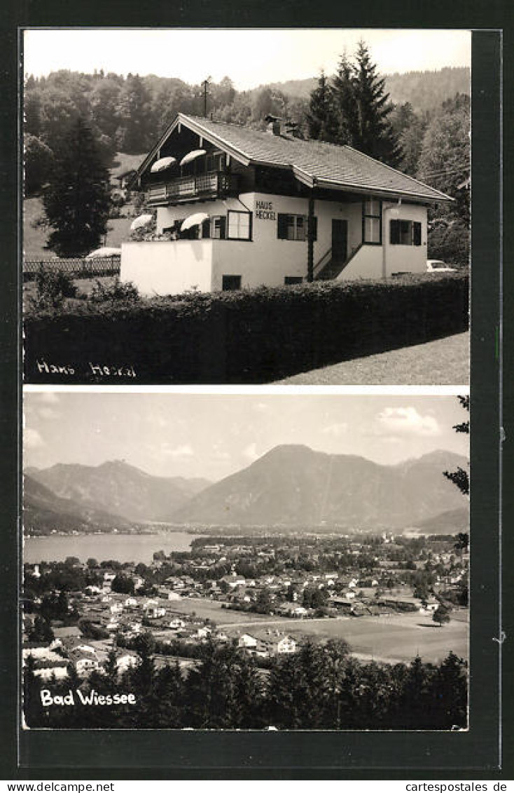 AK Bad Wiessee, Hotel-Pension Haus Heckel, Freihausstrasse 35, Teilansicht  - Bad Wiessee